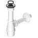 BRUCKNER Umyvadlový sifon, nerez výpust, zátka s uchem, DN40, bílá
