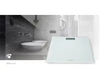 Digitální osobní váha s max. nosností 150kg, tvrzené sklo, bílá (13)