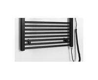 AQUALINE DIRECT-E elektrické otopné těleso rovné 600x1680 mm, 800 W, černá (1)
