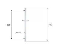 SAPHO Sprchová tyč, posuvný držák, hranatá, 700mm, zlato (2)