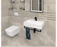 SAPHO HANG držák ručníků pod umyvadlo 560x98mm, černá mat (4)