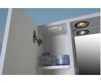 AQUALINE ZOJA/KERAMIA FRESH galerka s LED osvětlením, 60x60x14cm, levá, bílá (6)