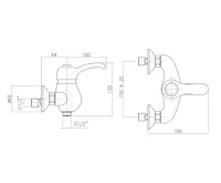 SAPHO KIRKÉ nástěnná sprchová baterie, bronz (2)