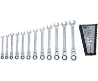 BGS Sada ráčnových očkoplochých klíčů | kloubové | 8 - 19 mm | 12dílná (3)