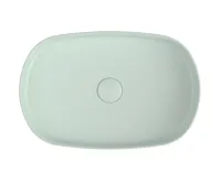 ISVEA INFINITY OVAL keramické umyvadlo na desku, 55x36cm, zelená mint (3)