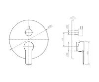 BRUCKNER BARON podomítková sprchová baterie, 2 výstupy, vrchní části, chrom (2)