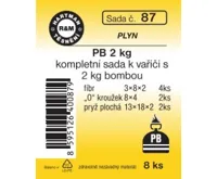 Hartman Sada č.  87: sada komplet.k plyn. PB 2 kg bombě s přip.had.