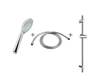 JIKA RIO Sprchová sada (ruční sprcha Ø 100 mm, 3 funkce, sprchová tyč, sprchová hadice 1,7 m kovová), chorm