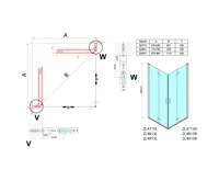 POLYSAN ZOOM sprchové dveře skládací 700mm, čiré sklo, pravé (3)