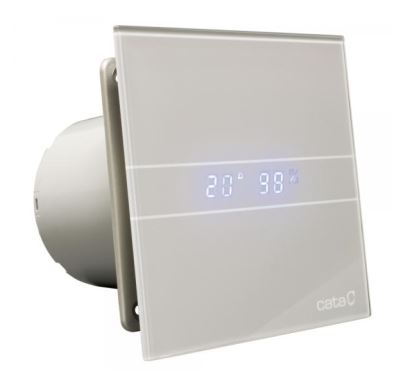 CATA ventilátor e100 GSTH sklo hygro časovač stříbrný