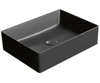 GSI KUBE X keramické umyvadlo na desku, 50x37cm, černá mat