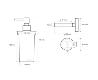SAPHO X-STEEL dávkovač mýdla 230ml, mléčné sklo, nerez mat (2)