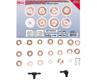 BGS Sada měděných těsnicích kroužků pro vstřikovací trysky, 551dílná