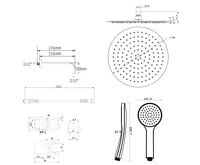 SAPHO KAI podomítkový sprchový set s pákovou baterií, otočný přepínač, 2 výstupy, chrom (2)