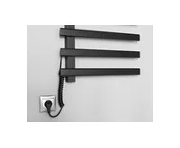 SAPHO ELCOR elektrický sušák ručníků 480x920x50 mm, 128 W, černá mat (1)