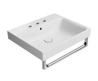 GSI NUBES keramické umyvadlo 60x50cm, 3 otvory, bílá mat (3)