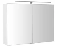 SAPHO RIWA galerka s LED osvětlením, 81x70x17cm, bílá lesk