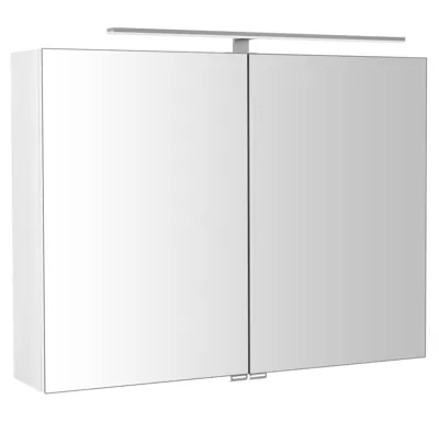 SAPHO RIWA galerka s LED osvětlením, 81x70x17cm, bílá lesk