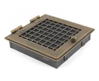 HS Flamingo Krbová mřížka STYLOVÁ 21x21 cm, zlatá patina s žaluzií