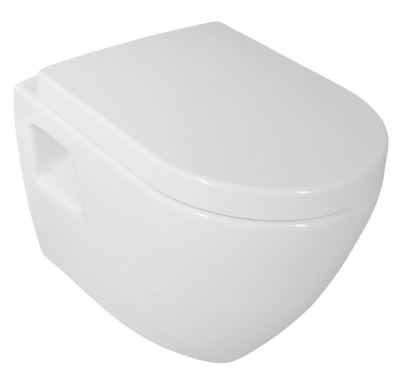 AQUALINE NERA závěsná WC mísa, 35,5x50cm, bílá