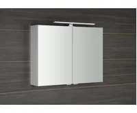 SAPHO RIWA galerka s LED osvětlením, 81x70x17cm, bílá lesk (3)