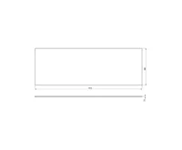 SAPHO PREMIO deska kompozit 140,7x1,2x48,8cm, černá mat (2)