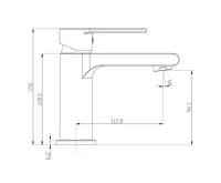 Umyvadlová stojánková baterie, Dita, bez výpusti, chrom (1)