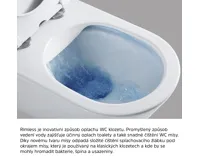 WC závěsné, RIMLESS, 530x355x360, keramické, včetně sedátka CSS113S (5)