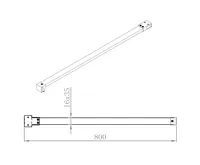POLYSAN Doplňková vzpěra k MSBR1, 800 mm, chrom (10)