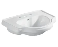 KERASAN RETRO keramické umyvadlo 62x45,5cm, zápustné, 3 otvory, bílá