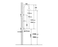 SAPHO ANTEA sprchový sloup k napojení na baterii, hlavová, ruční sprcha, bronz (7)