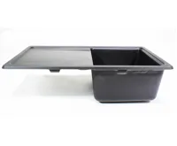 GRANISIL CORTES 755.0 Granitový dřez s odkapem, černý (7)