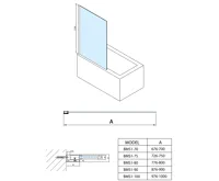 POLYSAN MODULAR SHOWER vanová zástěna 900x1500mm, čiré sklo (3)