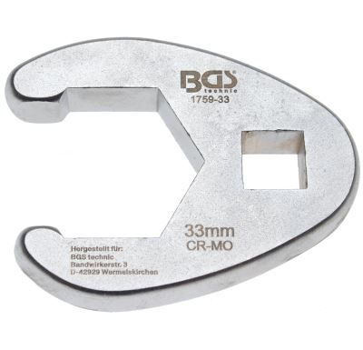 BGS Klíč plochý otevřený 1/2" 33 mm