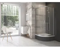 Ravak sprchový kout čtvrtkruh BLCP4-80 SABINA satin+Transparent
