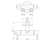 SAPHO Dvojventil s bidetovou sprchou s napojením WC nádrže, chrom (9)