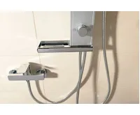 AQUALINE ROME sprchový sloup k napojení na baterii, hlavová, ruční sprcha, chrom (6)