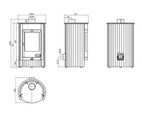 HS Flamingo Krbová kamna MASTERFLAMME ® Medie I, krémová (11)