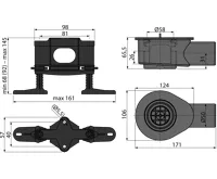 ALCAPLAST Nízký sifon DN50 a sada nastavitelných noh APZ-S9 (1)