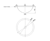 NOFER Zápustné umyvadlo nerezové, průměr 405 mm (4)