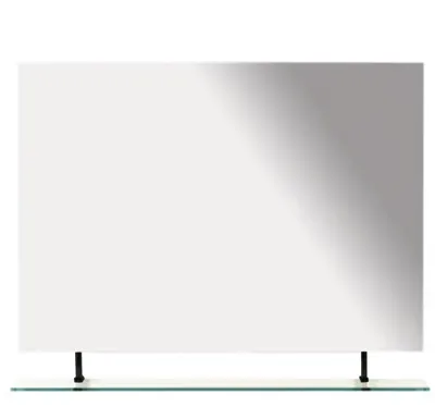 SAPHO WEGA zrcadlo s policí 1000x800mm, černá mat