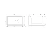 SAPHO NIROX zrcadlo v rámu 120x70cm, antracit matný (2)