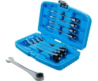 BGS Sada ráčnových očkoplochých klíčů, otevřené, 8 - 17 mm, 9dílná (3)