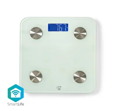 TUYA / SmartLife Osobní Váha, Wi-Fi, Sklo, Bílá