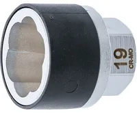 BGS Nástrčná hlavice se spirálovým profilem / šroubovák ,  pohon vnější šestihran 19 mm ,  19