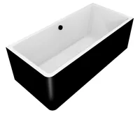 POLYSAN MARLENE CURVE R MONOLITH obdélníková vana 195x85x63cm, bílá/černá
