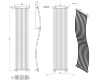 SAPHO ONDA otopné těleso 400x1700mm, chrom (6)