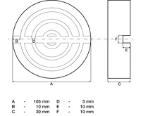 BGS Gumová podložka | pro zvedák | O 105 mm - BGS 72110 (1)