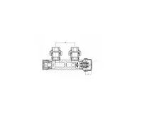 INVENA Sada spodního středového připojení 50 mm, L/P, rohové, bílá (CZ-89-015) (2)