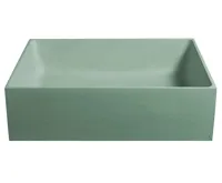 SAPHO FORMIGO betonové umyvadlo na desku, 47,5x36,5cm, zelená mat (5)